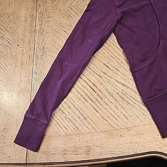 Purple zip up hooded Jacket w/ thumb holes SizeS - Picture 2 of 6